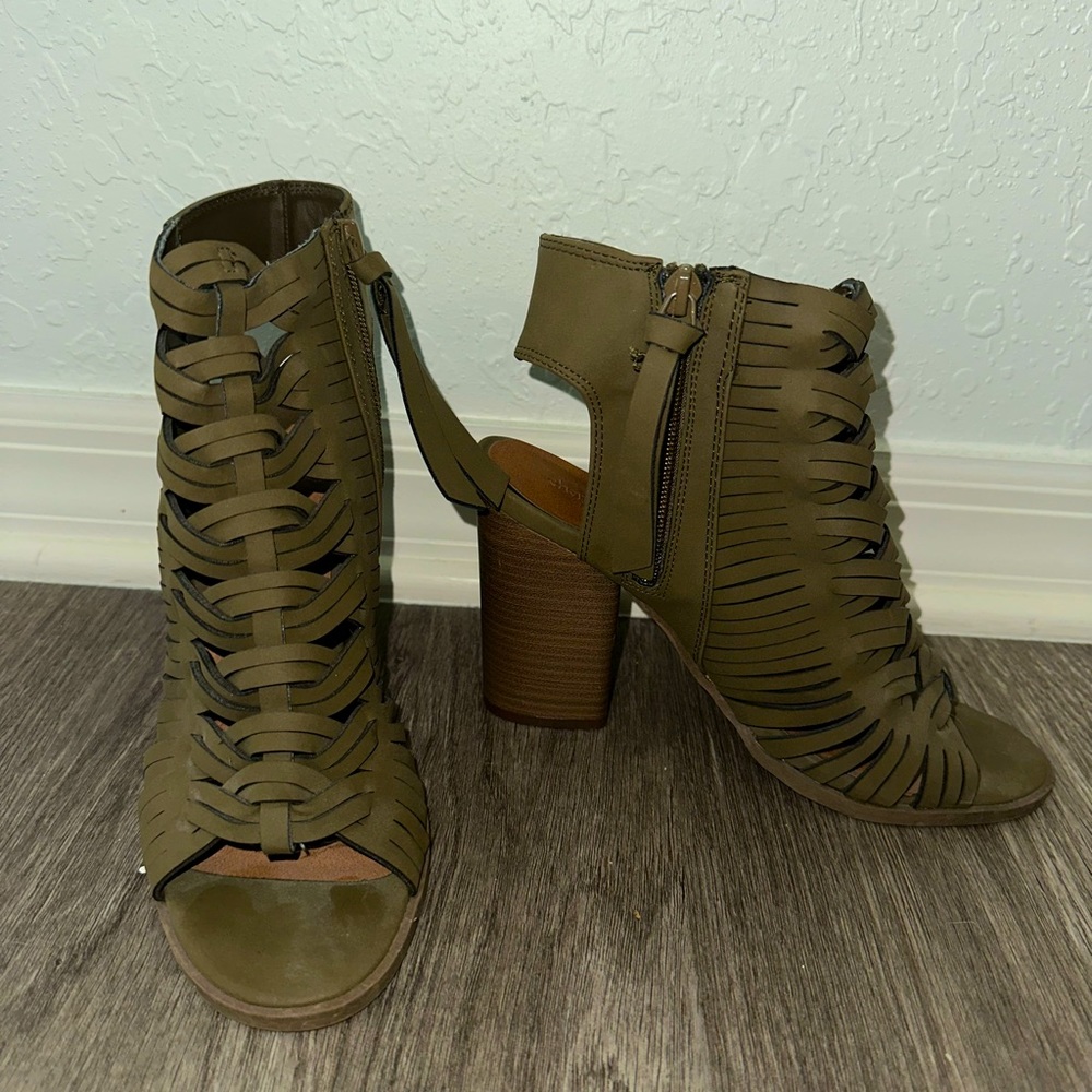 Olive Green Booties